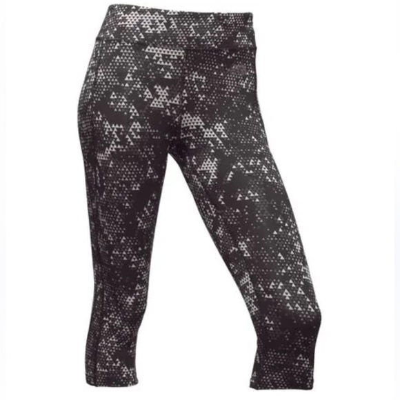 The North Face Pulse Capri Tights Women's black white triangle FLASHDRY small - Picture 1 of 13
